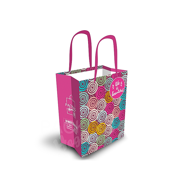 Bolsa de regalo de papel de lujo impresa multicolor para regalar