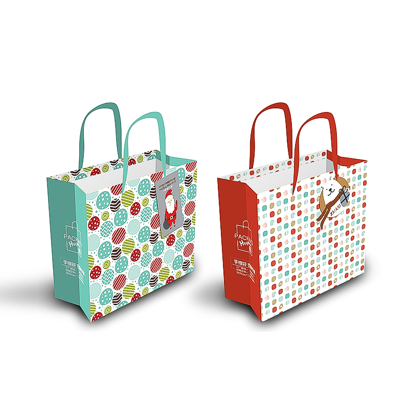 Bolsa de transporte de Navidad con lunares de purpurina de color premium